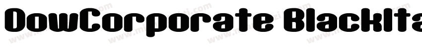 DowCorporate BlackIta字体转换